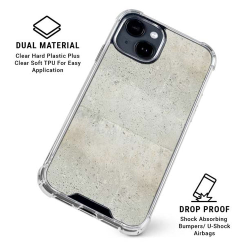 Natural White Concrete iPhone 15 Clear Case