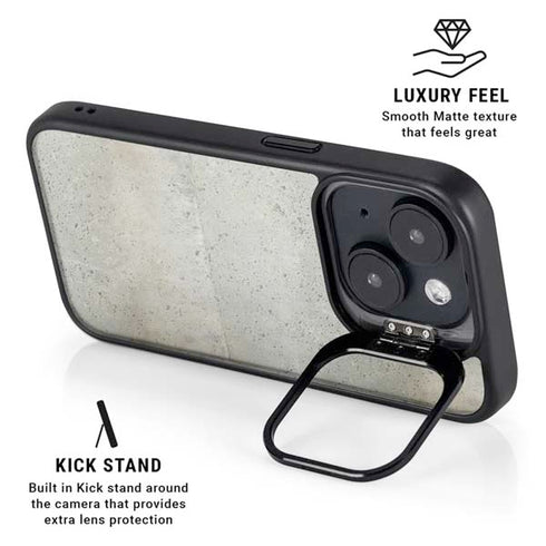 Natural White Concrete iPhone 15 Plus Kickstand Case