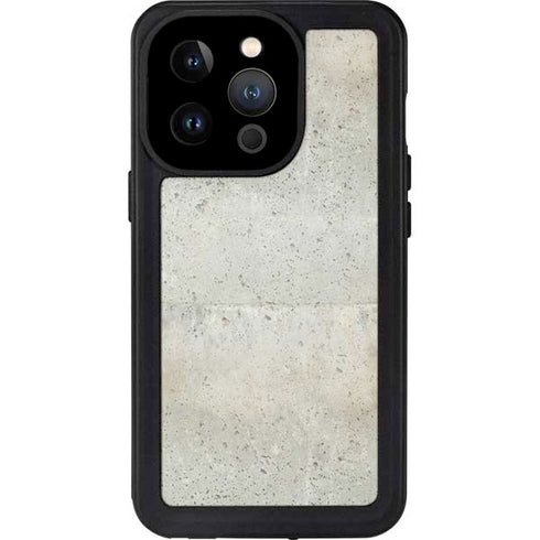 Natural White Concrete iPhone 15 Pro Waterproof Case