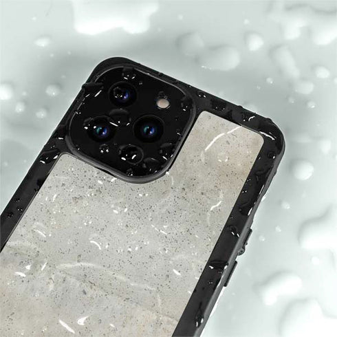 Natural White Concrete iPhone 15 Pro Waterproof Case
