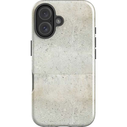 Natural White Concrete iPhone 16 Plus Impact Case