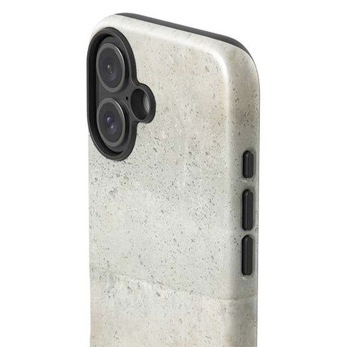 Natural White Concrete iPhone 16 Plus Impact Case