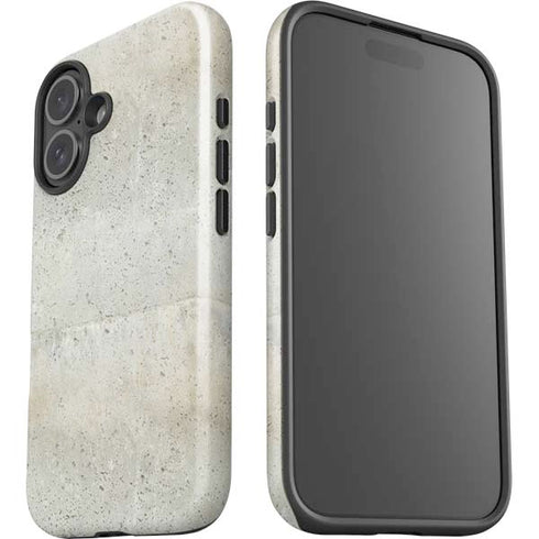 Natural White Concrete iPhone 16 Plus Impact Case