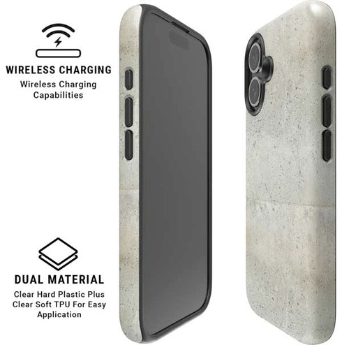 Natural White Concrete iPhone 16 Plus Magsafe Impact Case