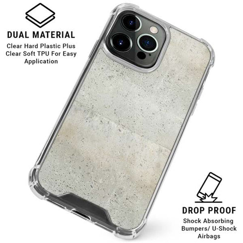 Natural White Concrete iPhone 16 Pro Clear Case