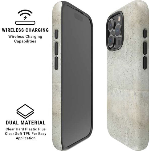 Natural White Concrete iPhone 16 Pro Max Magsafe Impact Case