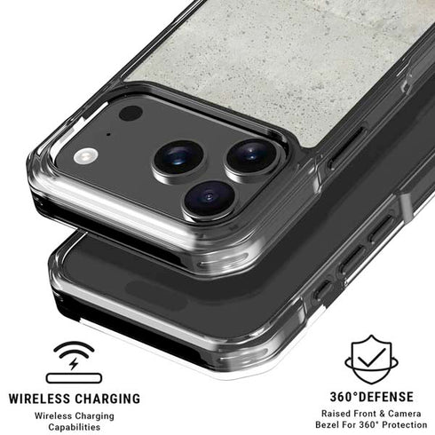 Natural White Concrete iPhone 18 Pro Clear Case