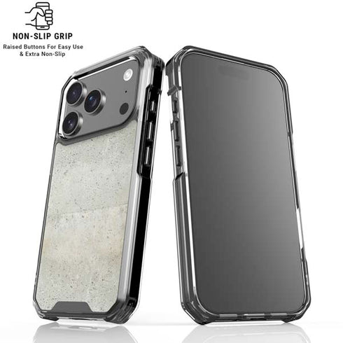 Natural White Concrete iPhone 18 Pro Clear Case
