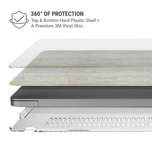 Natural White Concrete MacBook Pro 14in (2021-24) Case plus Skin