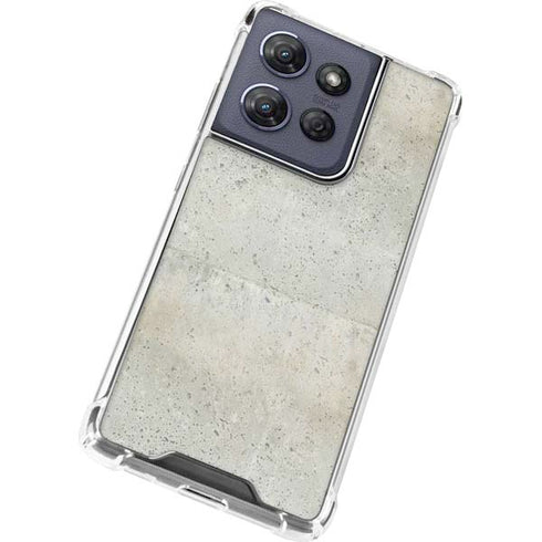 Natural White Concrete Moto G 5G (2025) Clear Case