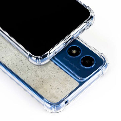 Natural White Concrete Moto G 5G (2024) Clear Case