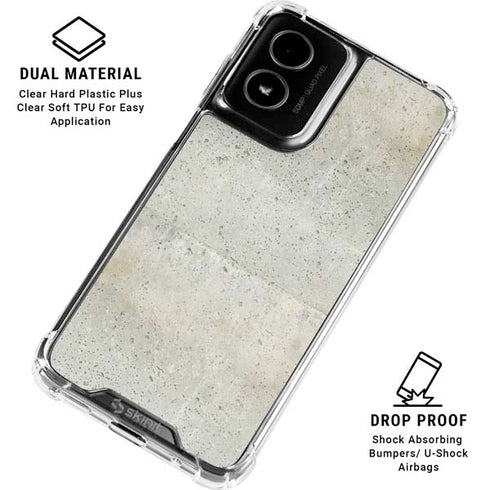 Natural White Concrete Moto G Power 5G (2024) Clear Case