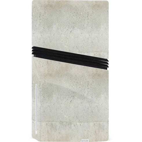 Natural White Concrete PS5 Pro Disk Bundle Skin