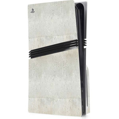 Natural White Concrete PS5 Pro Disk Console Skin