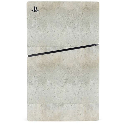 Natural White Concrete PS5 Slim Digital Edition Console Skin