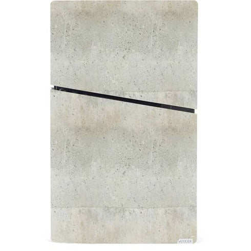Natural White Concrete PS5 Slim Digital Edition Console Skin