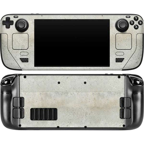 Natural White Concrete Steam Deck Handheld Gaming Computer OLED Skin