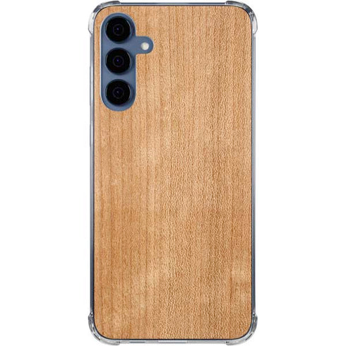 Natural Wood Galaxy A35 5G Clear Case