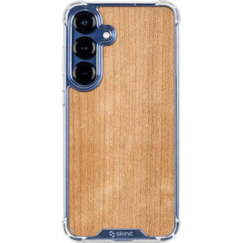 Natural Wood Galaxy S25 Clear Case