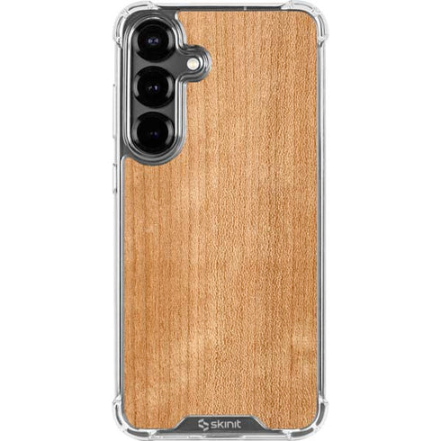 Natural Wood Galaxy S26 Clear Case