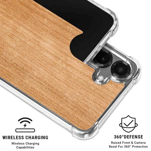 Natural Wood Galaxy S26 Clear Case