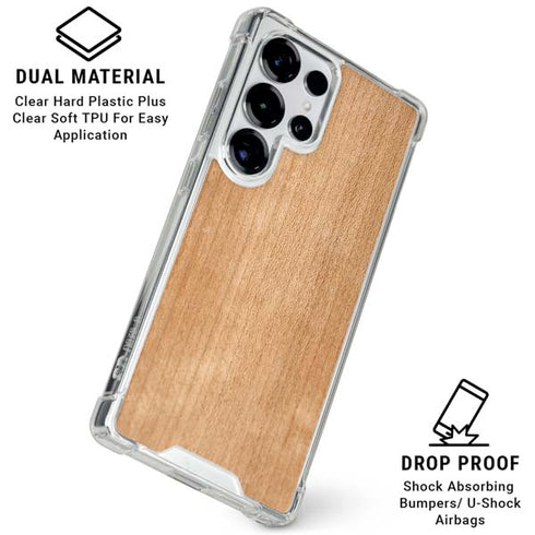 Natural Wood Galaxy S26 Ultra Clear Case