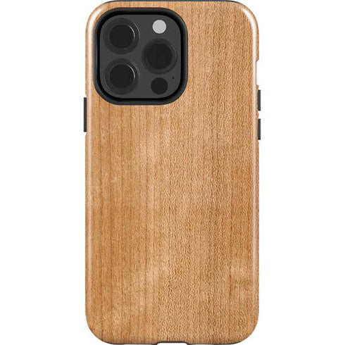Natural Wood iPhone 15 Pro Impact Case