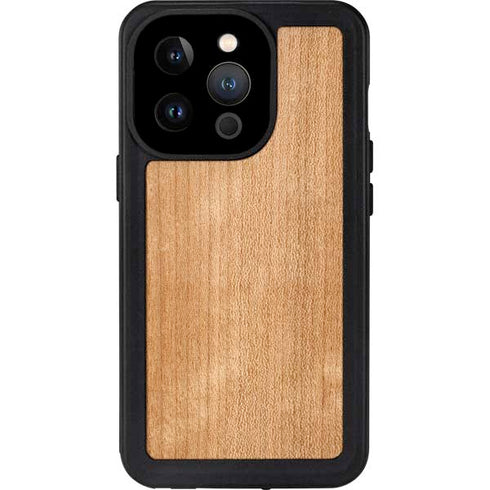 Natural Wood iPhone 15 Pro Waterproof Case