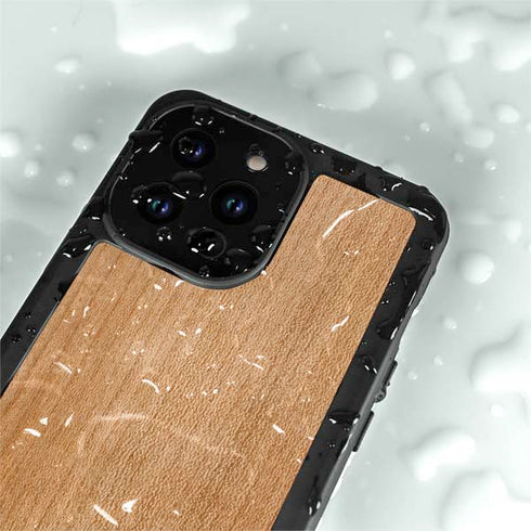 Natural Wood iPhone 15 Pro Waterproof Case