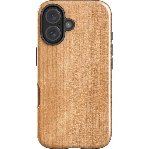Natural Wood iPhone 16 Plus Impact Case