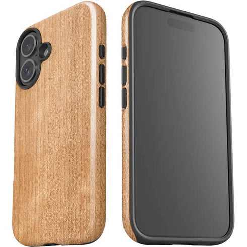 Natural Wood iPhone 16 Plus Impact Case
