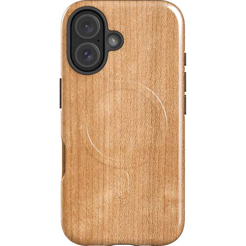 Natural Wood iPhone 16 Plus Magsafe Impact Case