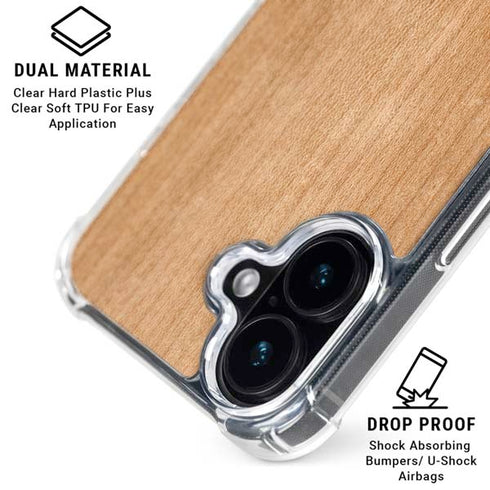 Natural Wood iPhone 17 Clear Case