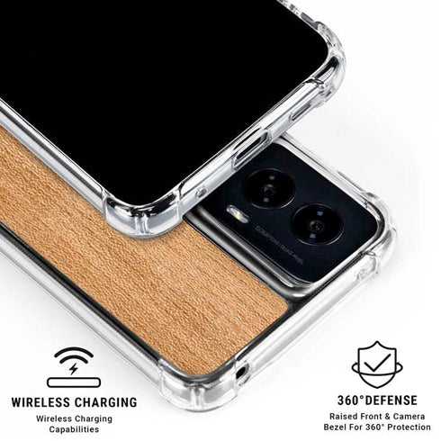 Natural Wood Moto G Power 5G (2024) Clear Case