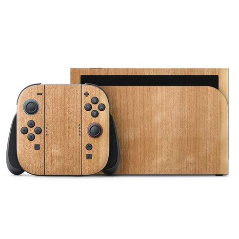 Natural Wood Nintendo Switch 2 (2025) with Joy-Con Skin
