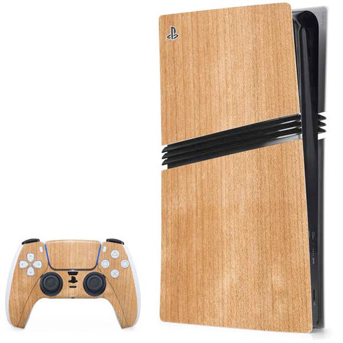 Natural Wood PS5 Pro Bundle Skin