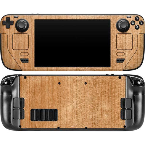 Natural Wood Steam Deck Handheld Gaming Computer OLED Skin