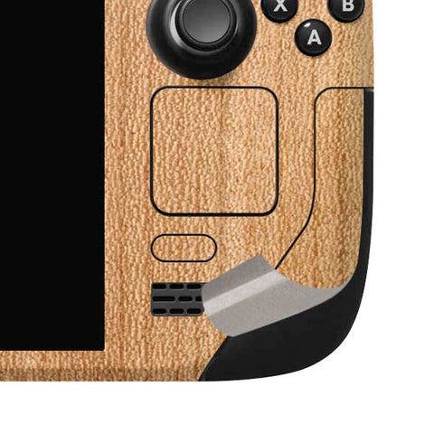 Natural Wood Steam Deck Handheld Gaming Computer OLED Skin
