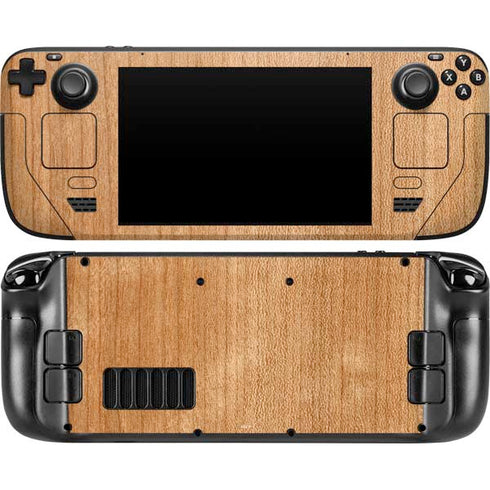Natural Wood Steam Deck Handheld Gaming Computer Skin