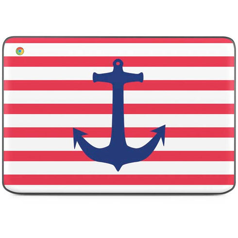Nautical Stripes HP Chromebook Skin