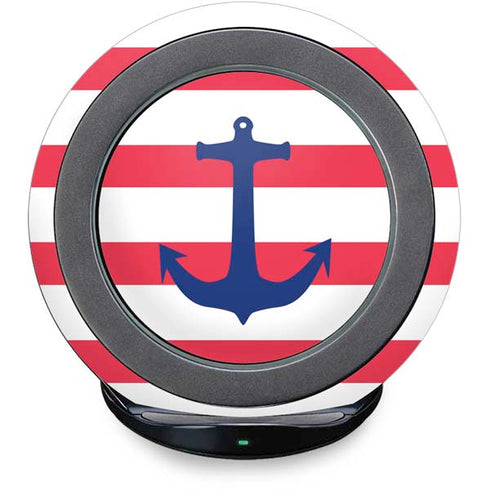 Nautical Stripes Fast Charge Wireless Charging Stand Skin