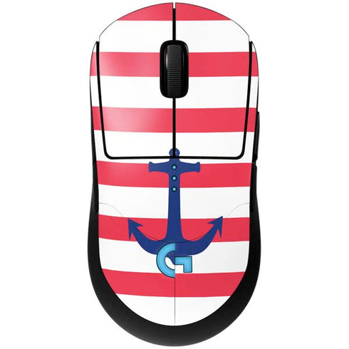 Nautical Stripes G Pro Wireless Gaming Mouse Skin