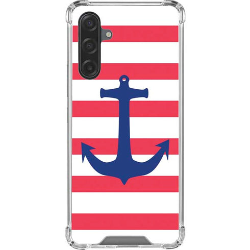 Nautical Stripes Galaxy A17 Clear Case