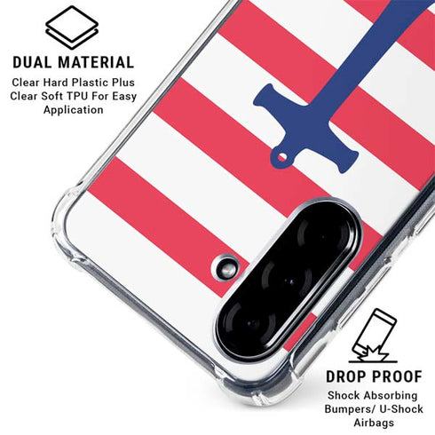 Nautical Stripes Galaxy A36 5G Clear Case