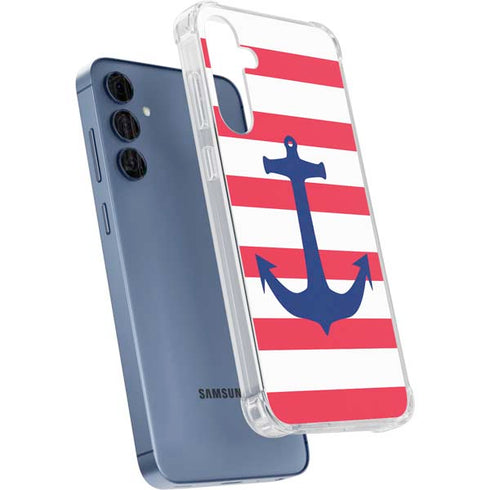 Nautical Stripes Galaxy A55 5G Clear Case