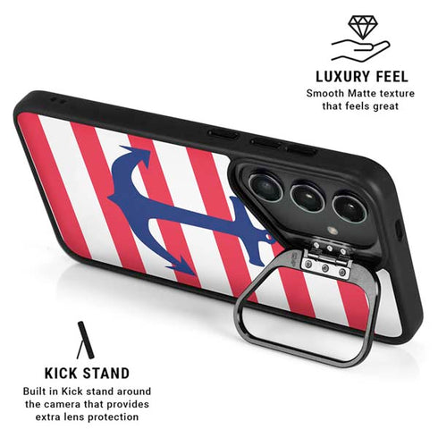 Nautical Stripes Galaxy S25 Kickstand Case