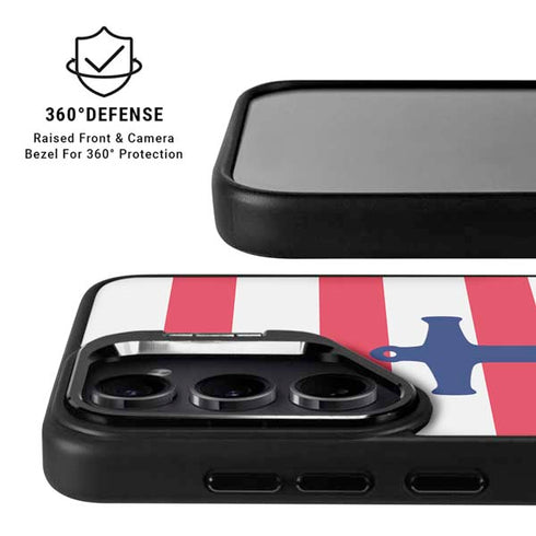 Nautical Stripes Galaxy S25 Kickstand Case