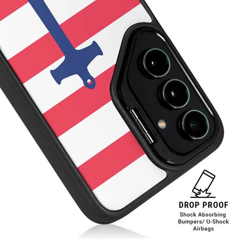 Nautical Stripes Galaxy S25 Kickstand Case