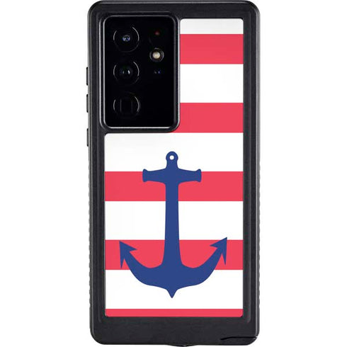 Nautical Stripes Galaxy S24 Ultra Waterproof Case
