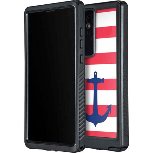 Nautical Stripes Galaxy S24 Ultra Waterproof Case